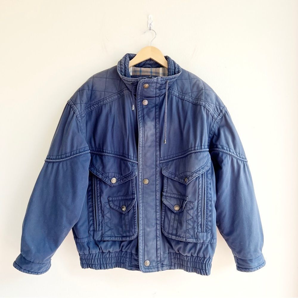 Saugatuck Dry Goods Company Navy Vintage Bomber Jacket